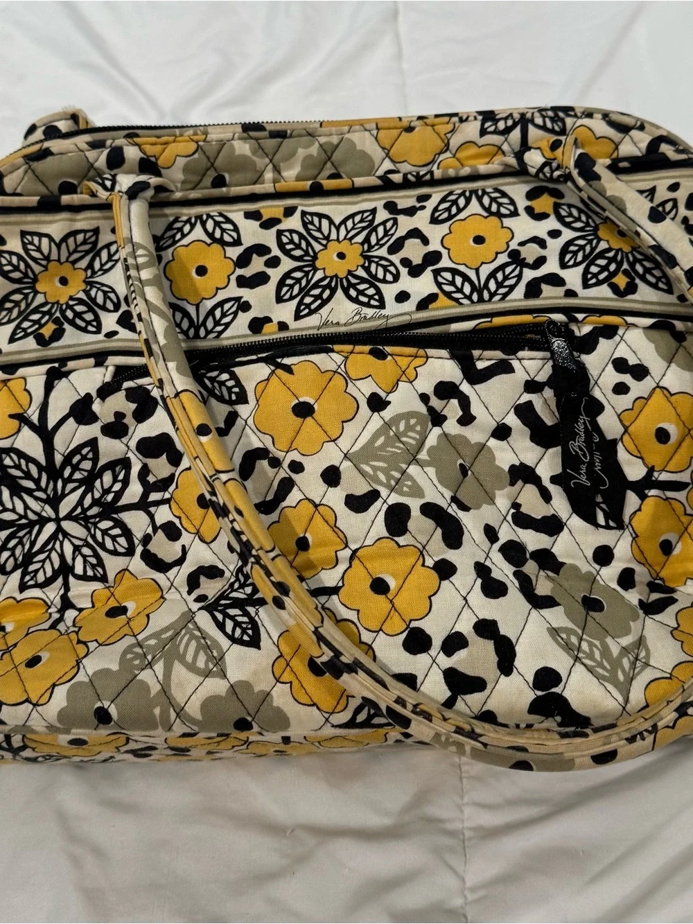 Vera Bradley Yellow Floral Quilted Tote